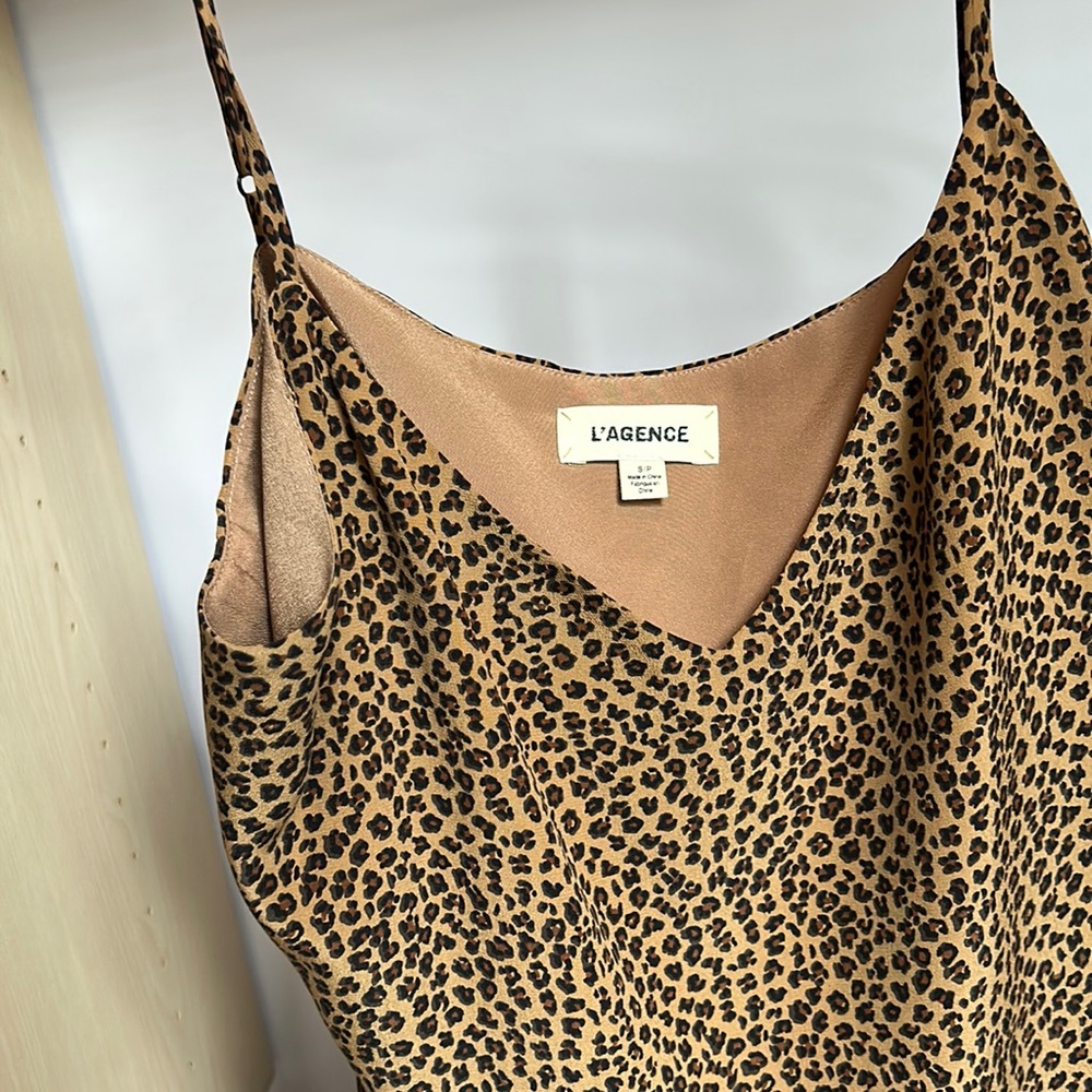 L’Agence animal print camisole top